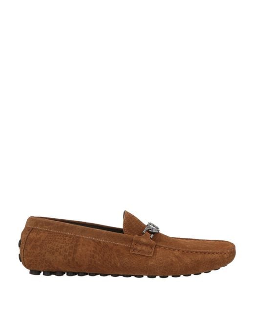 Roberto Cavalli Brown Camel Loafers Leather for men