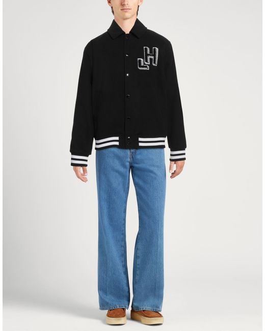 hinnominate Black Jacket Polyester, Viscose, Elastane for men