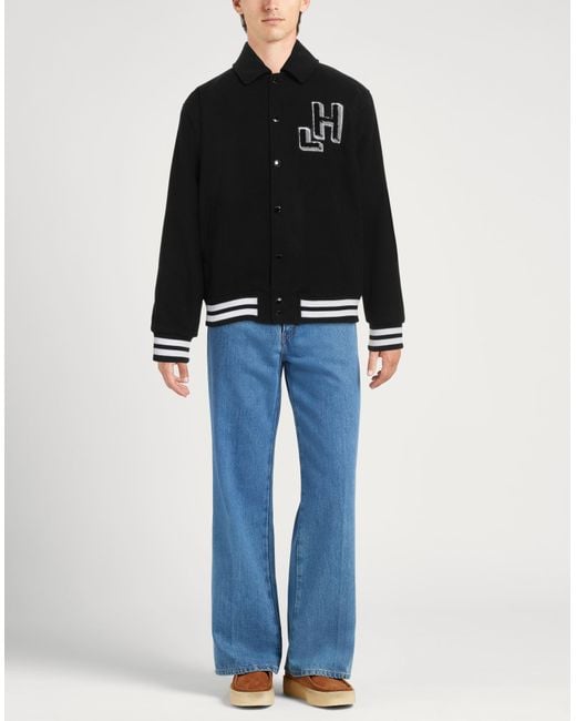 hinnominate Black Jacket Polyester, Viscose, Elastane for men