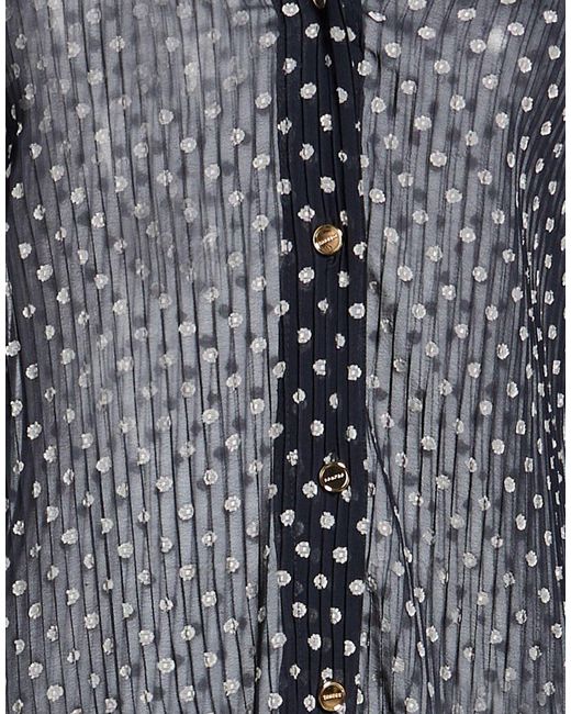 Sandro Gray Mini Dress Polyester, Viscose