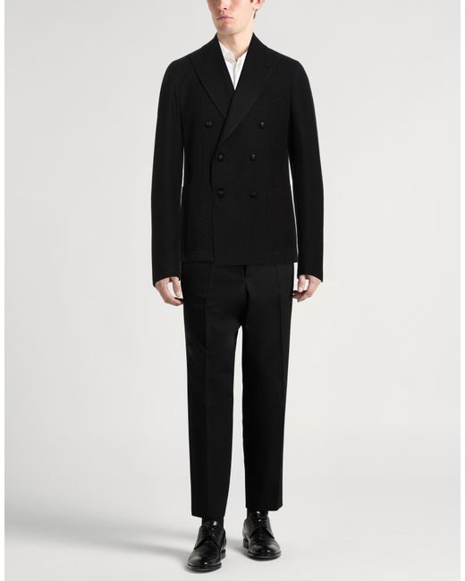 Tagliatore Black Blazer Virgin Wool for men
