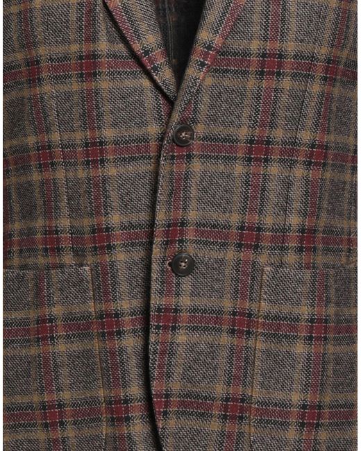 L.b.m. 1911 Brown Blazer Cotton, Wool, Polyamide for men