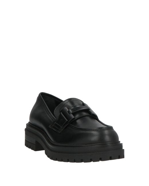 CHAMP DE FLEURS® Black Loafers Leather
