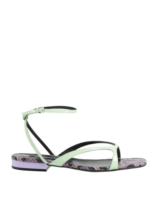 Sergio Rossi White Light Sandals Leather