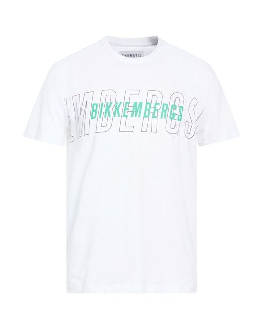Bikkembergs White T-Shirt Cotton, Elastane for men