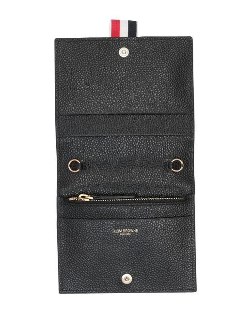 Thom Browne Black Document Holder Soft Leather