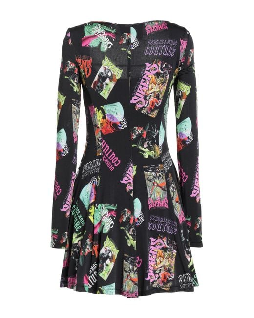 Versace Jeans Couture Gray Mini Dress Viscose, Elastane