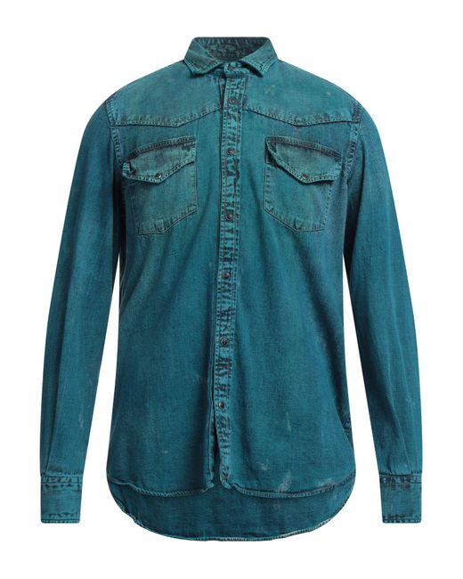Original Vintage Style Blue Denim Shirt for men