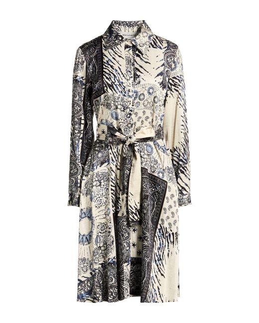 Shirtaporter White Midi Dress Viscose, Elastane
