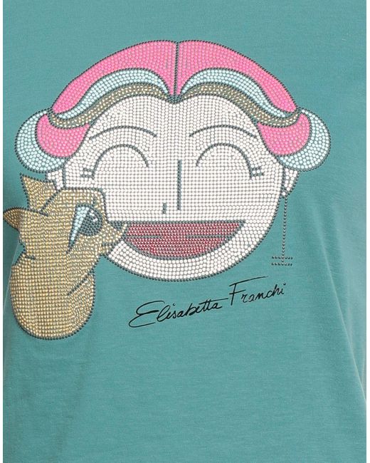 Elisabetta Franchi Blue T-Shirt Cotton