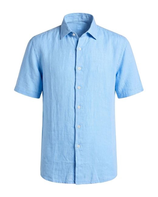 120% Lino Blue Shirts for men