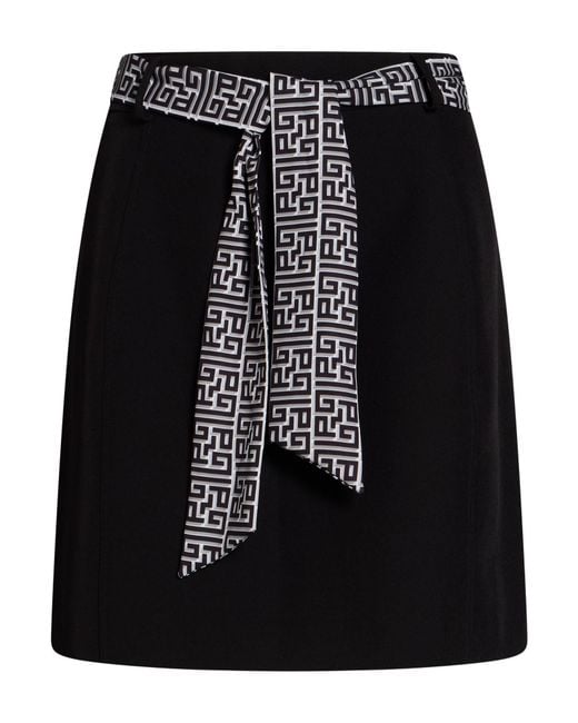 Gaelle Paris Black Mini Skirt Polyester, Elastane