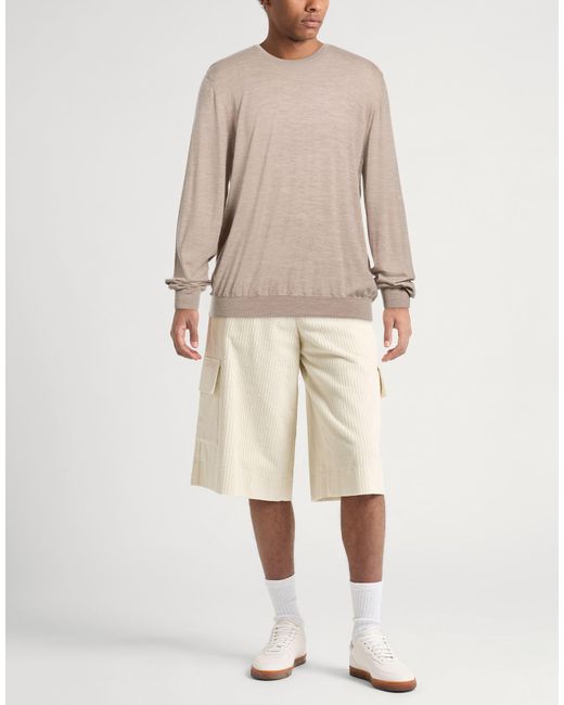 Fedeli Natural Sweater Virgin Wool for men