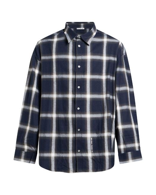 Acne Blue Shirt Cotton for men