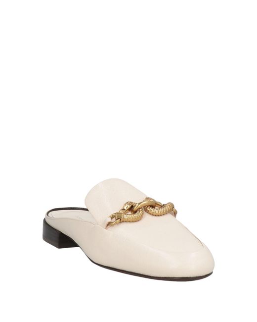Tory Burch White Mules & Clogs