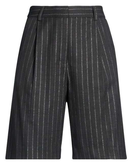 Karl Lagerfeld Gray Shorts & Bermuda Shorts Polyester, Viscose, Wool, Elastane