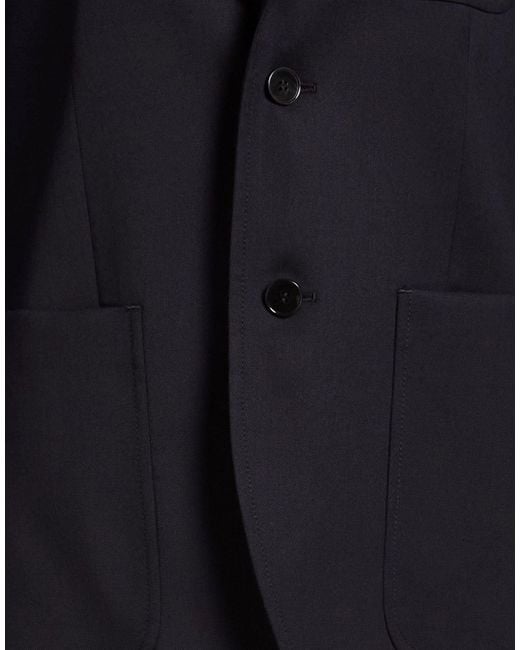 Lardini Blue Midnight Blazer Wool, Elastane