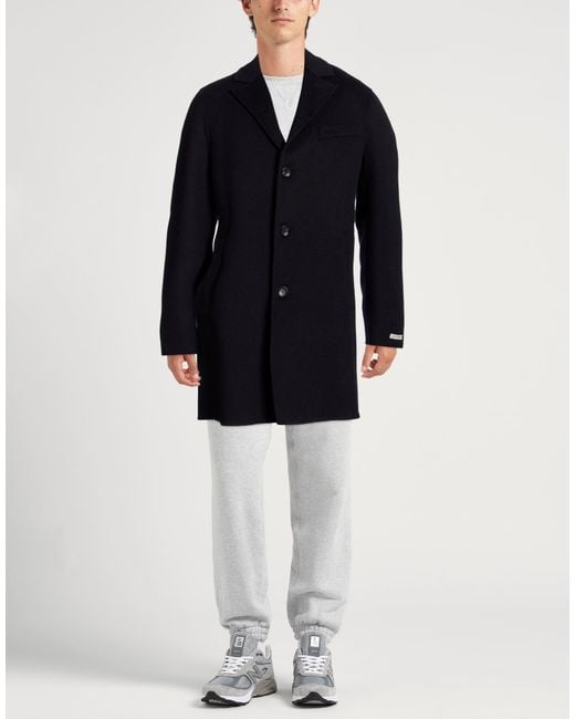 Paltò Blue Midnight Coat Wool, Nylon for men