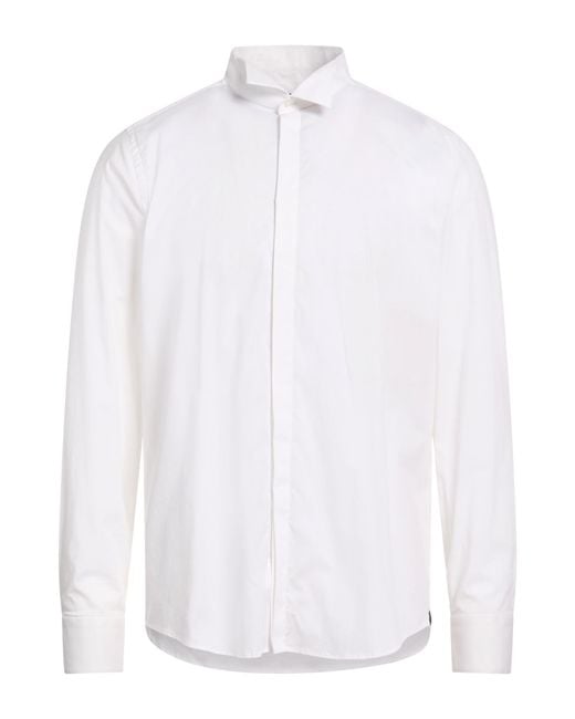 Manuel Ritz White Shirt Cotton, Elastane for men