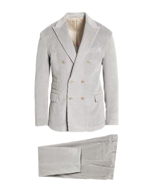 Eleventy Gray Suit Cotton, Cashmere, Elastane for men