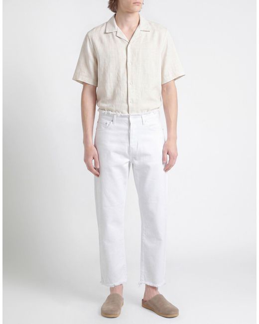 Costumein White Jeans Cotton for men