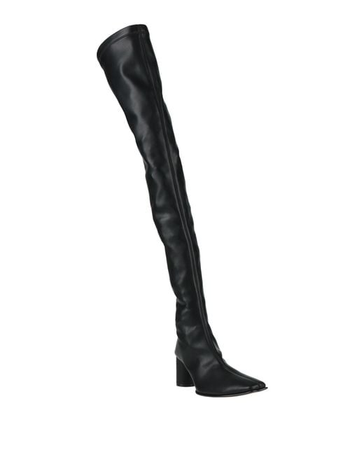 MM6 by Maison Margiela Black Boot Textile Fibers