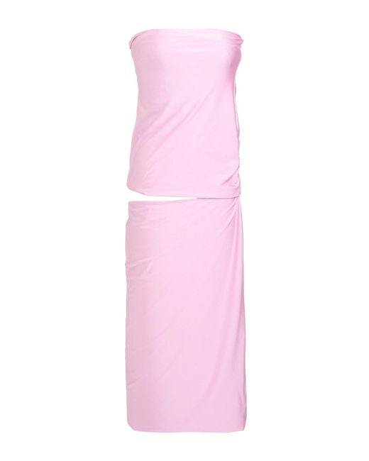 Sportmax Pink Midi Dress Polyamide, Elastane