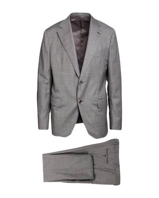 Caruso Gray Suit Super 130S Wool for men