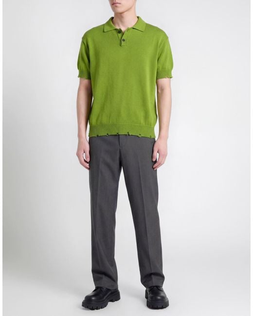 Amaranto Green Lime Polo Shirt Cotton for men