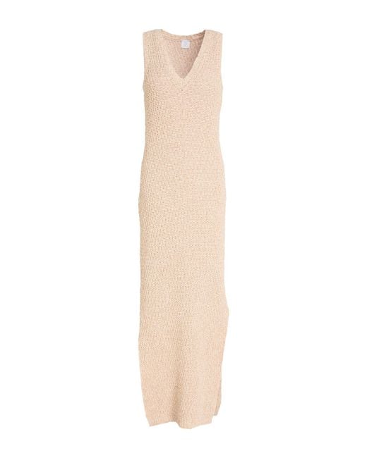 Eleventy White Maxi Dress Cotton, Polyamide
