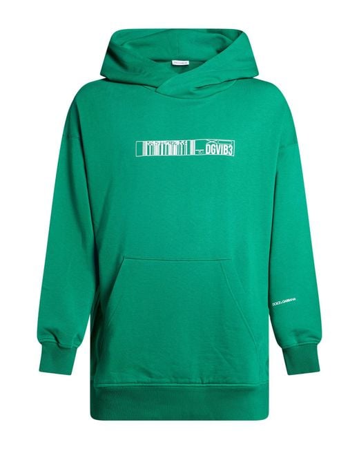 Dolce & Gabbana Green Sweatshirt Cotton for men