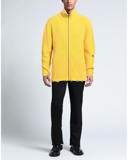 A PAPER KID Strickjacke in Yellow für Herren
