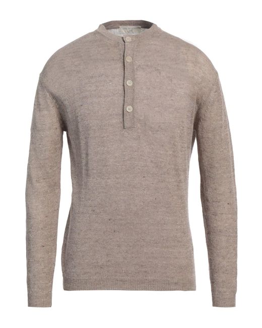 FILIPPO DE LAURENTIIS Gray Sweater Linen, Silk for men