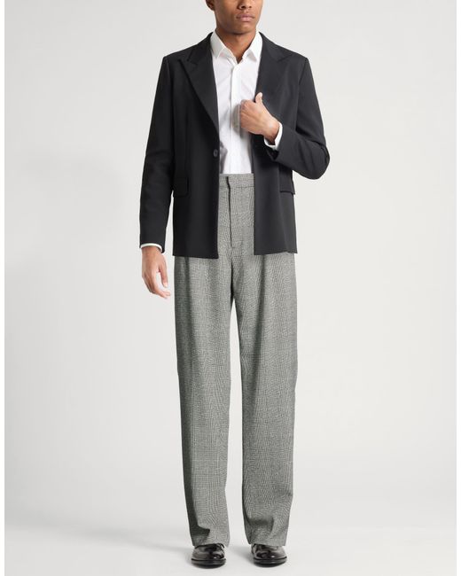 Lardini Gray Pants Polyester, Wool, Elastane for men