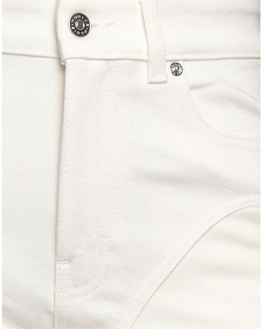 Mugler White Pants Cotton, Elastane, Polyamide