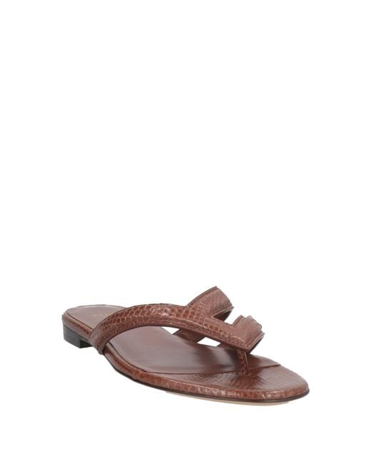 Fendi Brown Thong Sandal