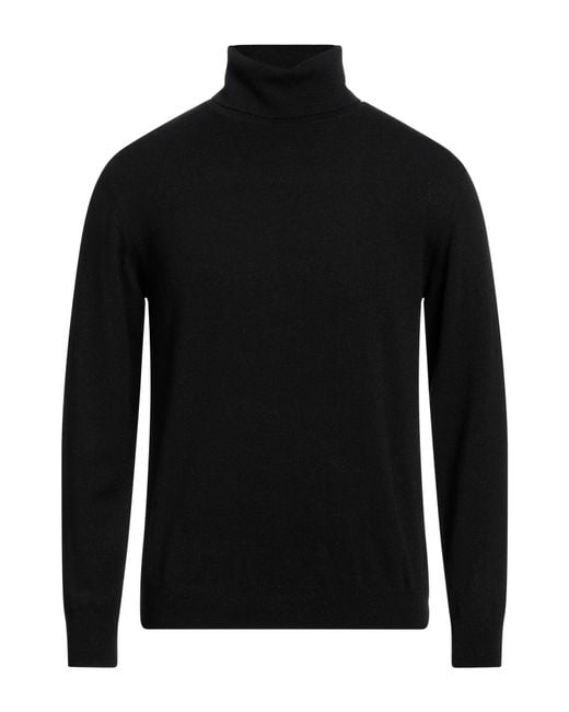 Alpha Studio Black Turtleneck for men