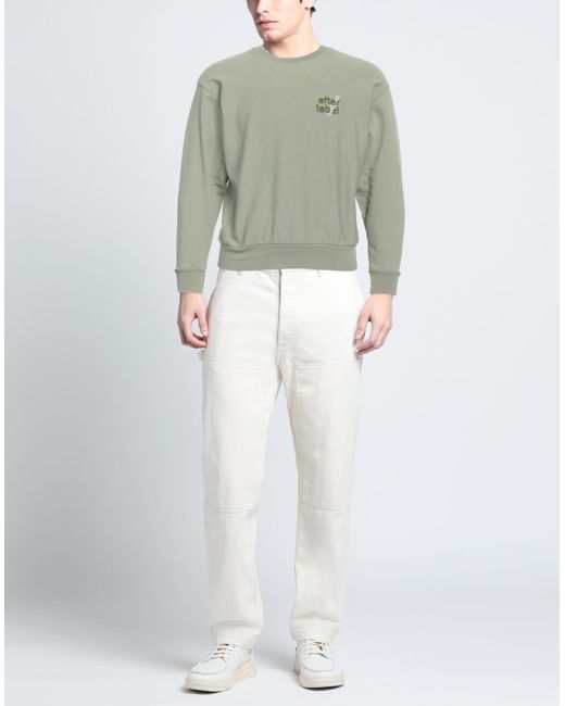 AFTER LABEL Green Sweatshirt Cotton for men