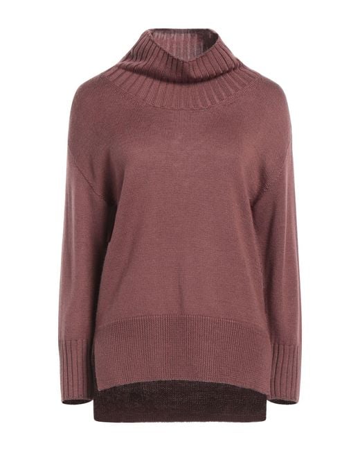 Alpha Studio Purple Turtleneck Wool, Tencel