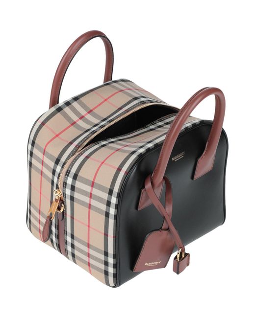 Burberry Leather Handbag in Black - Lyst