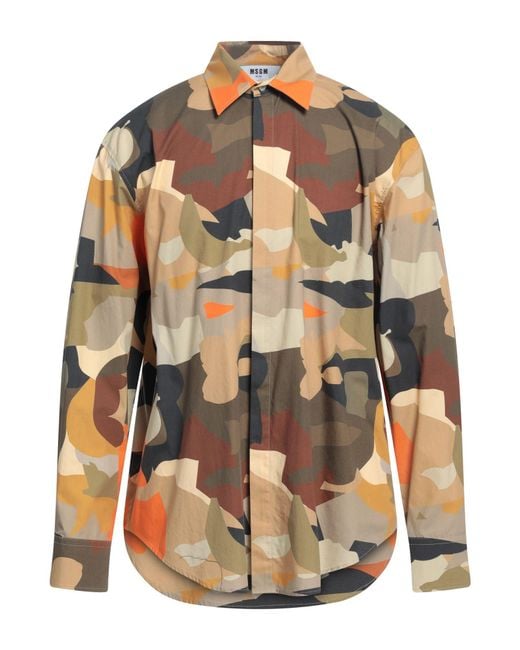 MSGM Brown Shirt for men