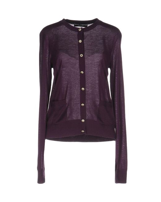Dolce & Gabbana Purple Cardigan Cashmere