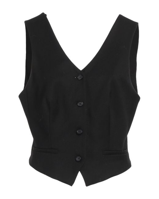 Drykorn Black Tailored Vest Polyester, Viscose, Elastane