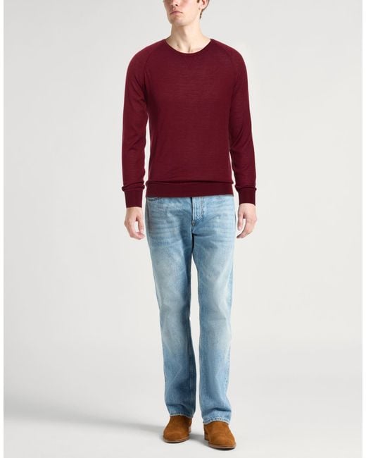 Pullover di Moorer in Red da Uomo