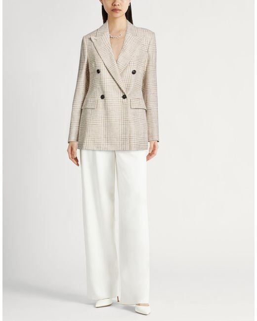 Eleventy Natural Blazer Viscose, Wool, Linen