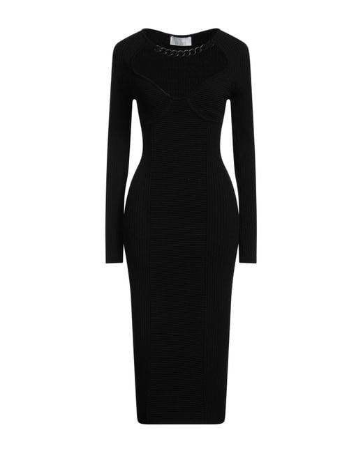 GIUSEPPE DI MORABITO Black Midi-Kleid