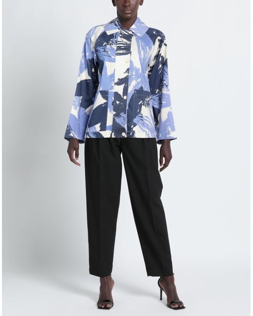 Liviana Conti Blue Overcoat & Trench Coat
