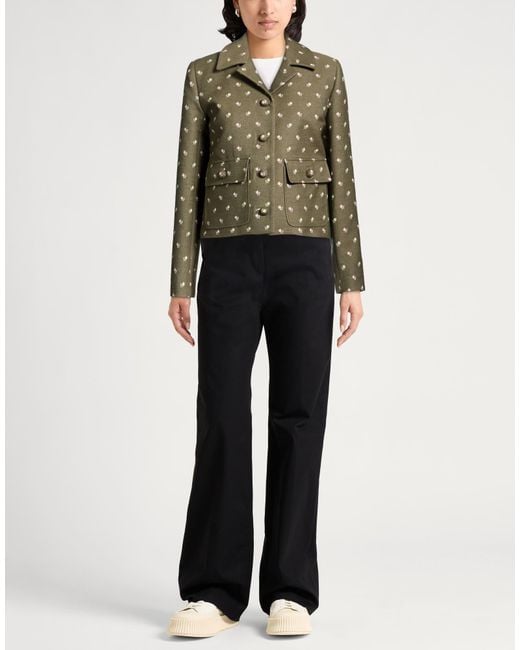 Paul & Joe Green Military Jacket Cotton, Polyester, Elastane