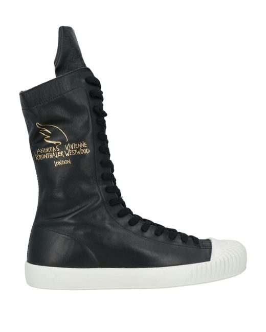 Vivienne Westwood Black Boot Leather for men
