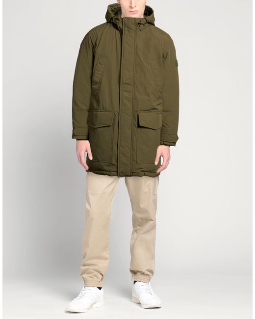 Tommy Hilfiger Green Military Coat Polyamide, Polyester, Elastane for men